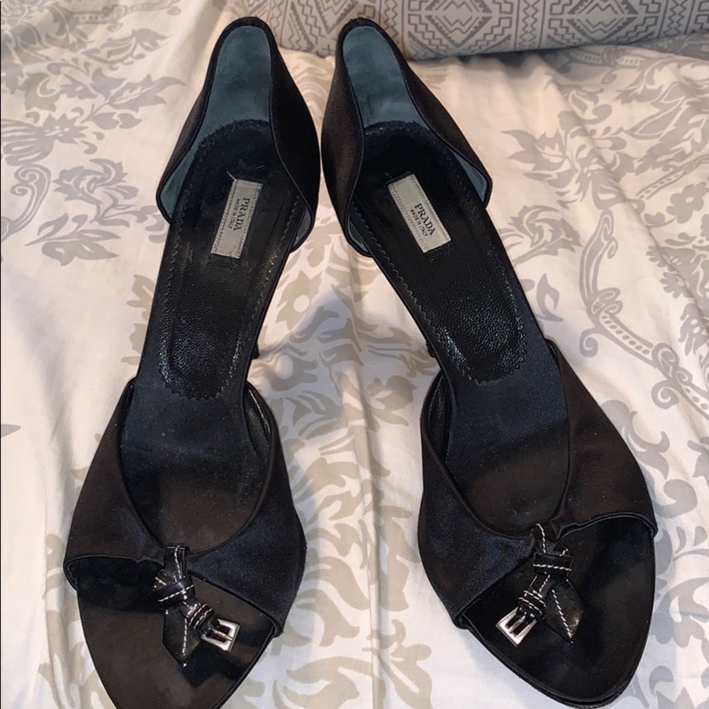Prada peep toe heel